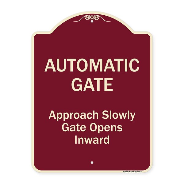 Designer Series-Automatic Gate Approach Slowly Gate Opens Inward, 24" x 18", BU-1824-9863